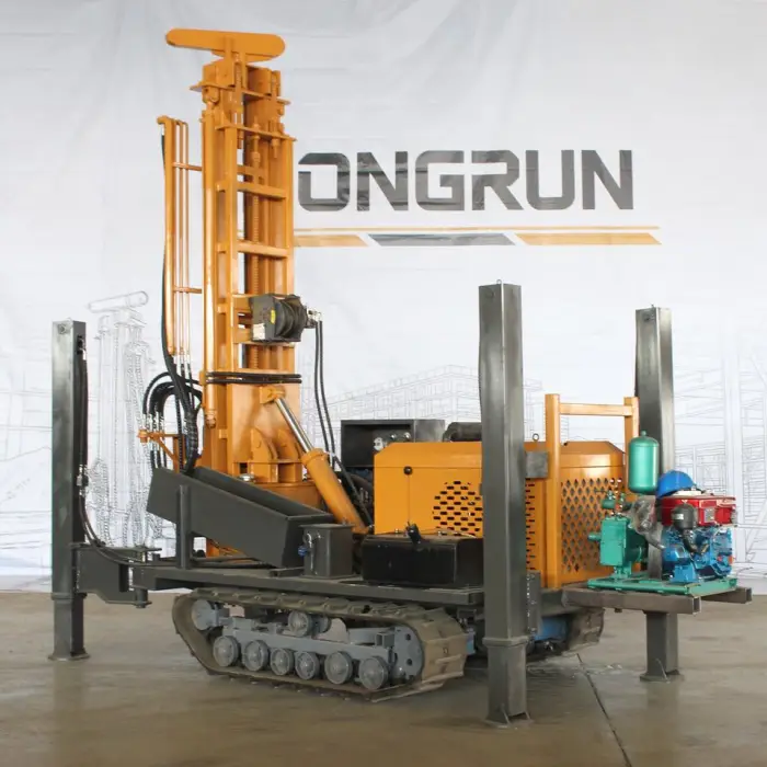 Shandong HR Diesel DTH Drill Rig for Water Well Deep Hole Drilling Max 180m Depth Motor & Pump Included Easy Operation — image 5