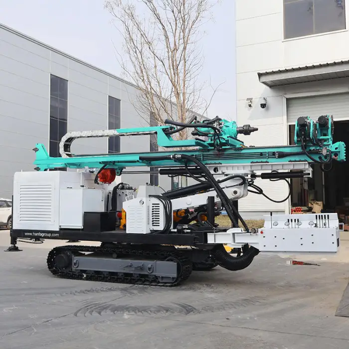 Factory Supply HFJ-180G Hydraulic Crawler Drill Rig with DTH Hammer for Rock and Foundation Drilling — image 2