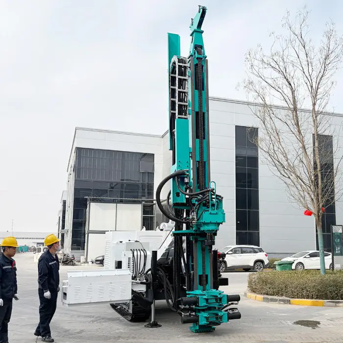 Factory Supply HFJ-180G Hydraulic Crawler Drill Rig with DTH Hammer for Rock and Foundation Drilling — image 4