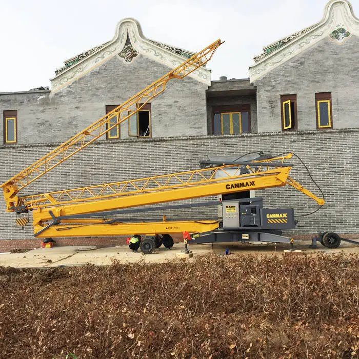 China New TCK-40 4 Ton Electric Self Erect Travelling Tower Crane Price for Sale — image 5
