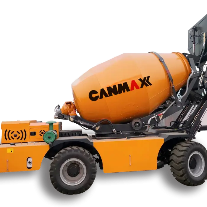 Shanghai Canmax 4m3 Integrated Mobile Self Loading Concrete Mixer Truck Factory Price for Sale — image 2