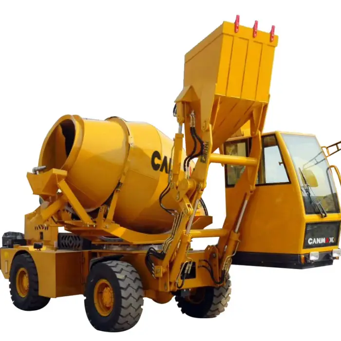 Shanghai Canmax 4m3 Integrated Mobile Self Loading Concrete Mixer Truck Factory Price for Sale — image 3
