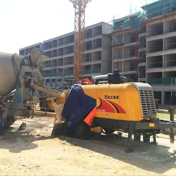 Best Selling XCM G HBT6013V 118kw Trailer Mounted Concrete Mixer Pump Electrical Control with Key Engine Component — image 5