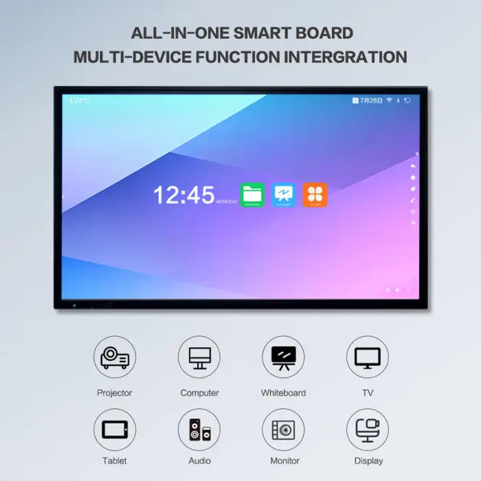 100 Inch Android/OPS Touch Screen Digital Whiteboard Smart Board Interactive Boards — image 3
