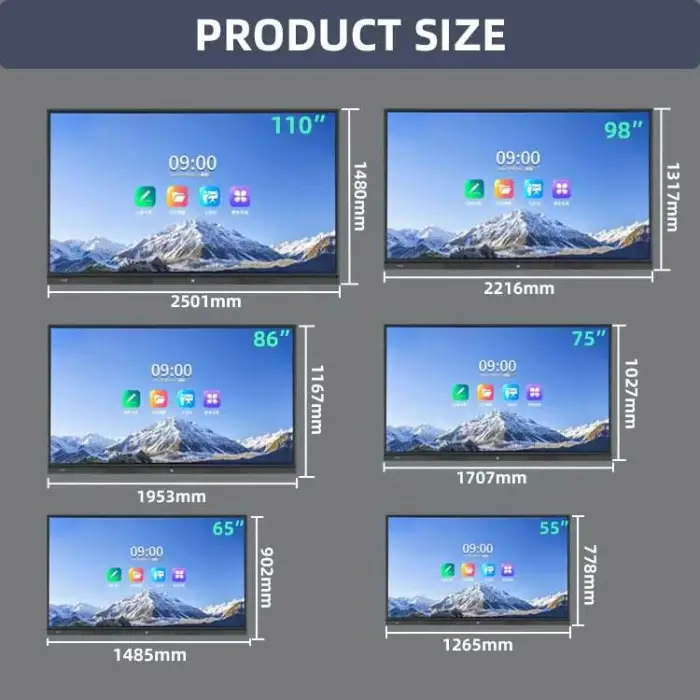 100 Inch Android/OPS Touch Screen Digital Whiteboard Smart Board Interactive Boards — image 4