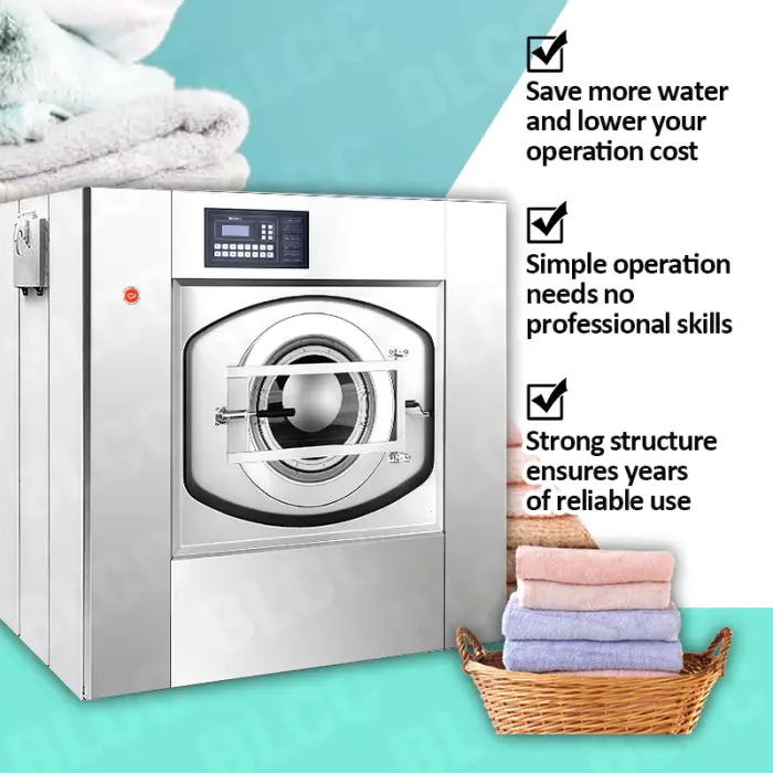 Heavy Duty Industrial Washing Machine 50KG 70KG 100KG 150KG Capacity Automatic Extractor for Hotel/Laundry Business — image 5