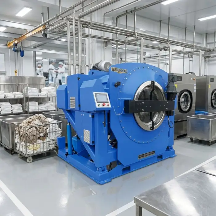 New Hot Sale Large Capacity Automatic Industrial Washing Machine 130kg Textile Stainless Steel Simple Operation High Efficiency — image 3