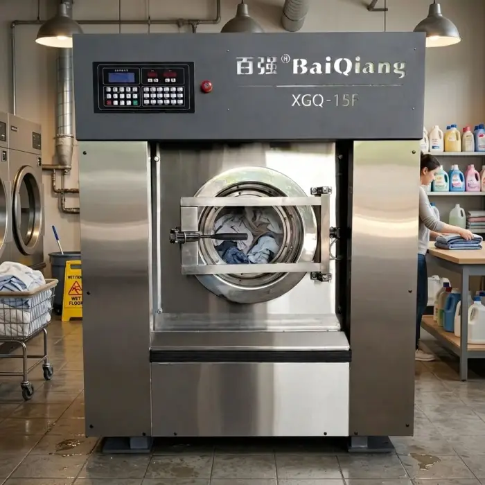 High Quality Hotel Automatic Laundry Machine Industrial Washer Electric Fuel Lavarropas 15kg Washing Machine Token — image 4
