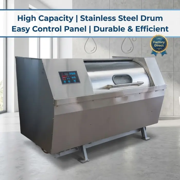 Factory Supply Professional Commercial Mobile Laundry Industrial Blanket Washing Machine Textile Clean Equipment for Sale — image 3