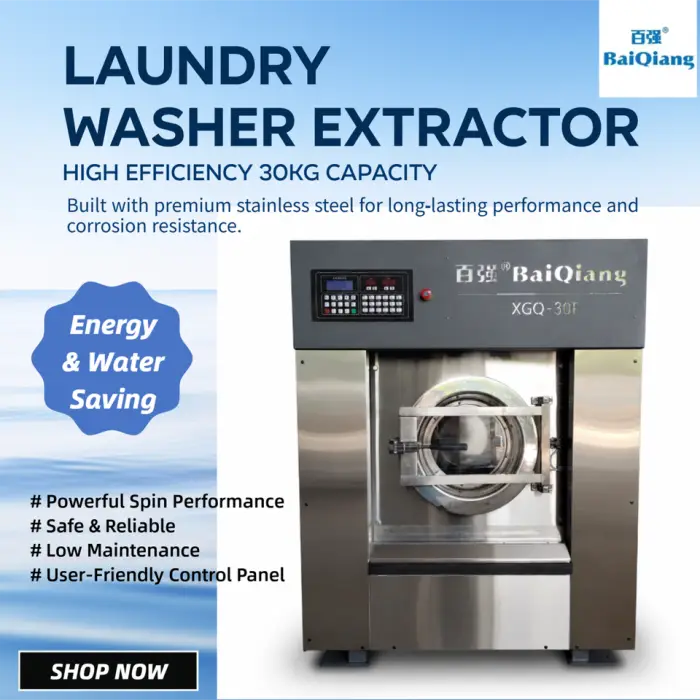 High Performance Heavy Duty Hotel Linen Hot Parts Washer Industrial Wool Washing Machine for Laundry Shop — image 3