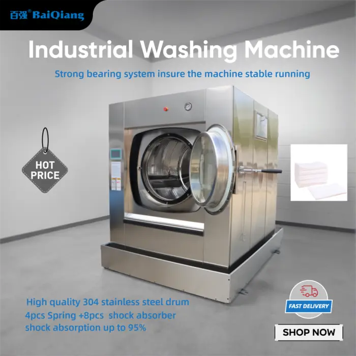 Factory Supply Commercial Lavadora Y Secadora Automatic Industrial Hotel Laundry Wool Washer Machine — image 3