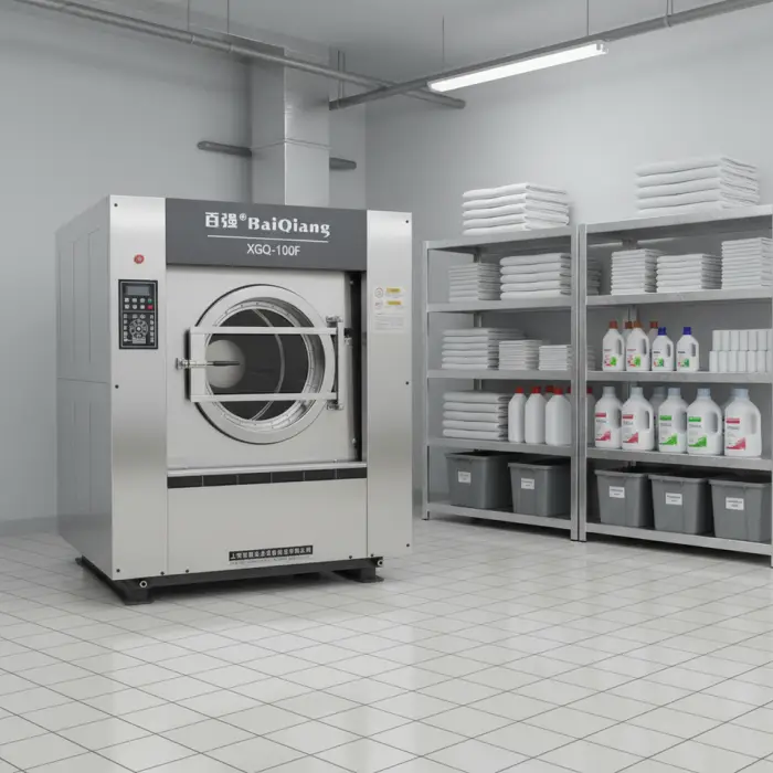 Full Suspension Vertical Industrial Inverter Washing Machine Spin diesel pressure washer Textile Stainless Steel 25-150kg — image 4