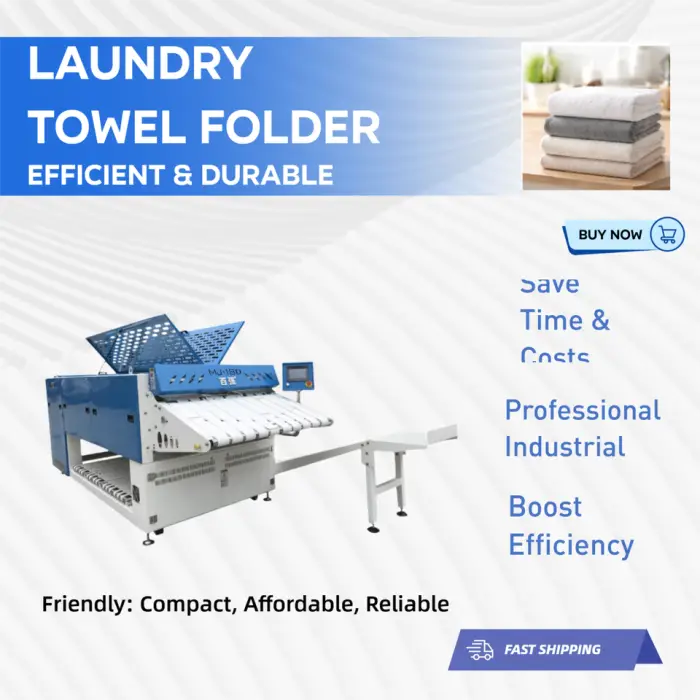 High Efficiency Industrial Towel Folding Machine Automatic Laundry Towel Folder for Hotel Laundry — image 3