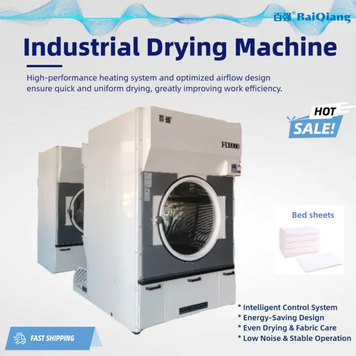 100kg Industrial Dryer Commercial Laundry Equipment Low Noise High Performance Ironing and Drying Machine — image 4