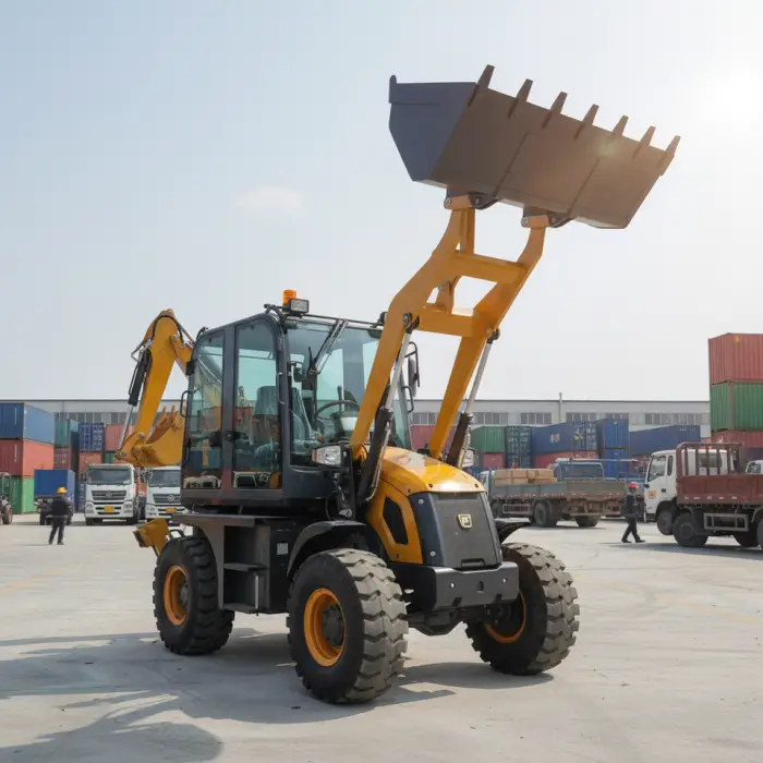 FREE SHIPPING CE EURO 5 EPA Backhoe Excavator Loader Tractor Backhoe Loader Diesel Wheel 4X4 Backhoe Loader — image 3