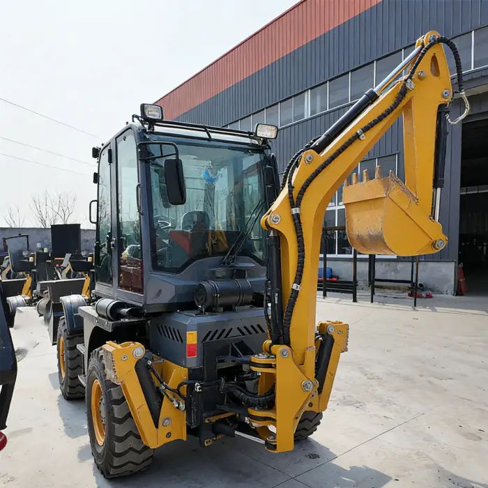 FREE SHIPPING CE EURO 5 EPA Backhoe Excavator Loader Tractor Backhoe Loader Diesel Wheel 4X4 Backhoe Loader — image 6