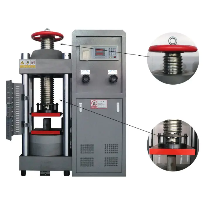 Professional Digital Display 2000KN  Pressure Testing Machine Cement Brick Concrete Hydraulic Compression Testing Machine — image 4