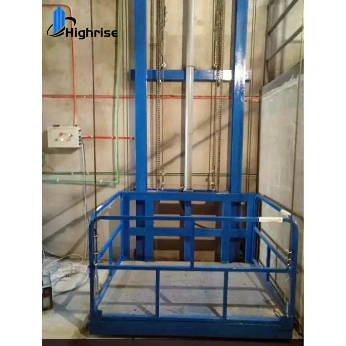 Industrial Guide Rail Hydraulic Cargo Lift Elevator Small Warehouse Freight Elevator Vertical Goods Lift — image 4