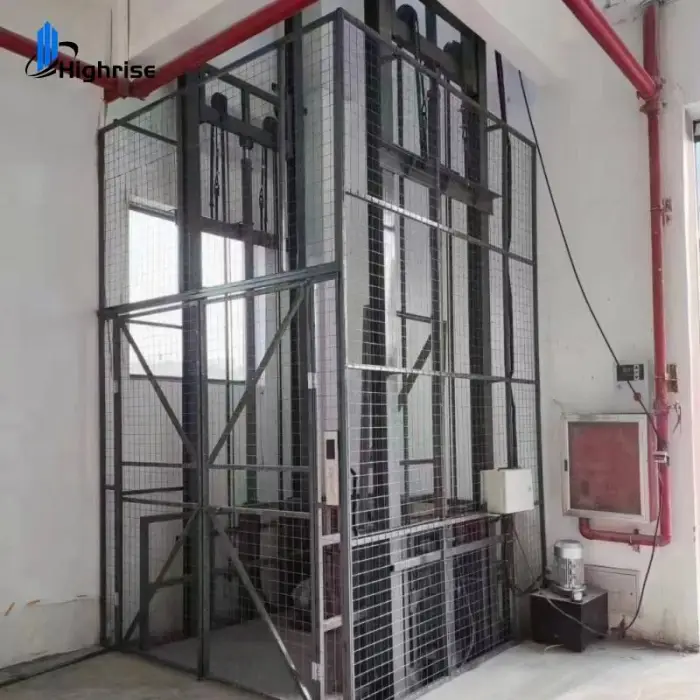 Industrial Guide Rail Hydraulic Cargo Lift Elevator Small Warehouse Freight Elevator Vertical Goods Lift — image 5