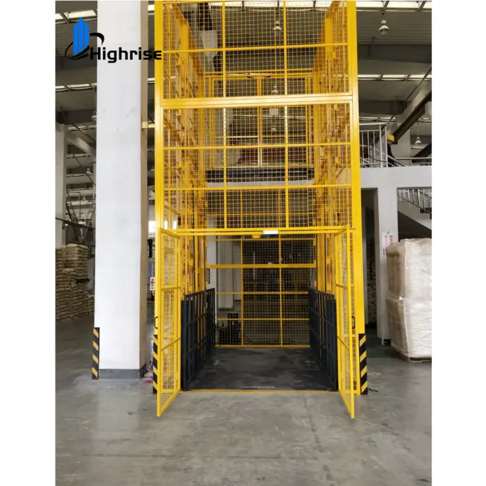 Industrial Guide Rail Hydraulic Cargo Lift Elevator Small Warehouse Freight Elevator Vertical Goods Lift — image 7