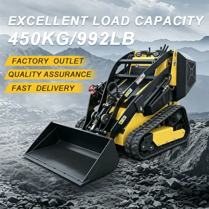 Mini Crawler Compact Loader China High Quality JT450 Euro 5 Mini Skid Steer Loader With Attachment for Farm Use — image 4