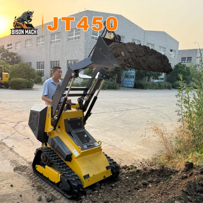 Mini Crawler Compact Loader China High Quality JT450 Euro 5 Mini Skid Steer Loader With Attachment for Farm Use — image 6
