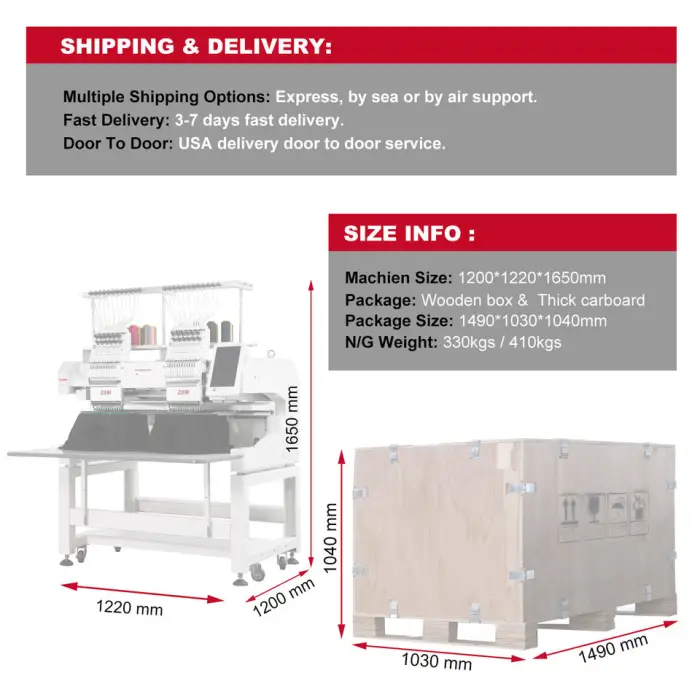 Two Heads Embroidery Machine for Flat Hat Cap Garment Embroidery Computer Machine Automatic Digital Embroidery Machine — image 5