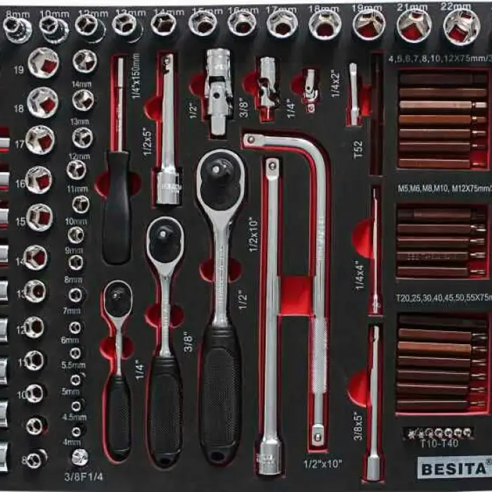 Original BESITA 168pc 6689 Electric Car Tools Cabinet Repair Tool Set Make in Taiwan — image 3