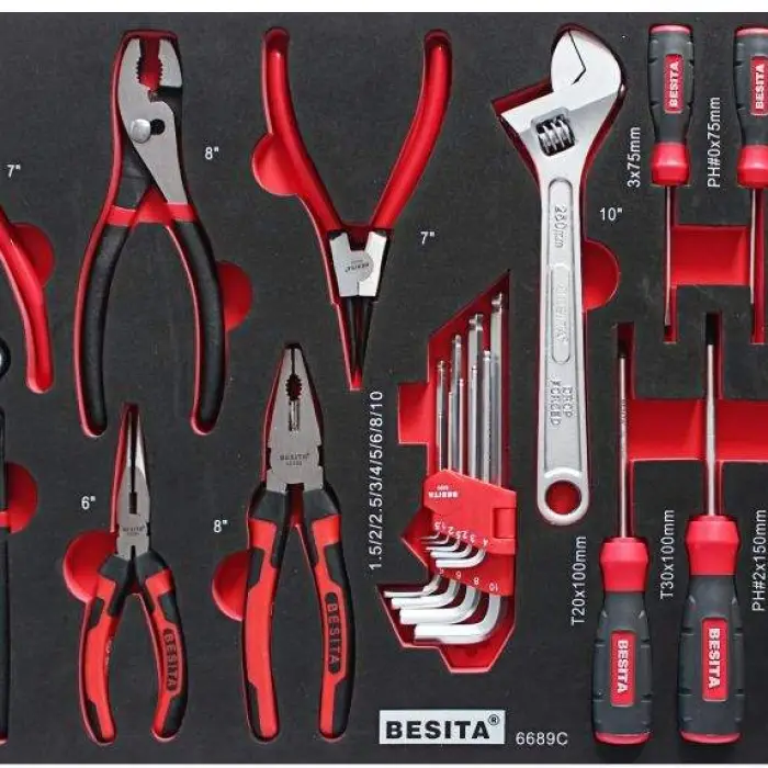 Original BESITA 168pc 6689 Electric Car Tools Cabinet Repair Tool Set Make in Taiwan — image 5