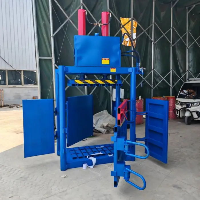 Cardboard Baling Press Machine Vertical Hydraulic Waste Plastic Pet Bottle Baler Machine — image 3