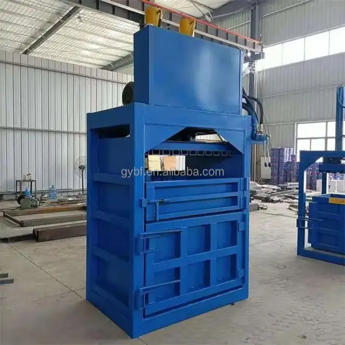 Cardboard Baling Press Machine Vertical Hydraulic Waste Plastic Pet Bottle Baler Machine — image 6