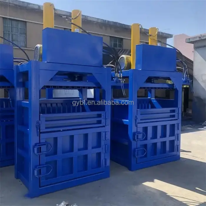 Cardboard Baling Press Machine Vertical Hydraulic Waste Plastic Pet Bottle Baler Machine — image 7