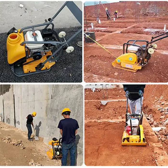 Reversible Double Ways Electric/Diesel Vibratory Plate Compactor 6.5HP Motor High Load Moment — image 3