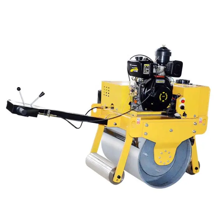 Gasoline/Diesel Engine Changfa Vibratory Double Drum Walk Behind Road Roller Compactor with Hydraulic Drive Unit 6HP — image 3