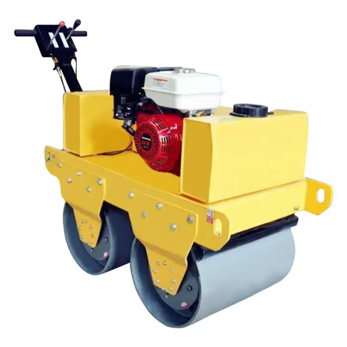 Gasoline/Diesel Engine Changfa Vibratory Double Drum Walk Behind Road Roller Compactor with Hydraulic Drive Unit 6HP — image 4