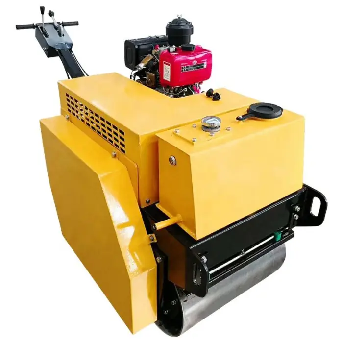 Gasoline/Diesel Engine Changfa Vibratory Double Drum Walk Behind Road Roller Compactor with Hydraulic Drive Unit 6HP — image 6