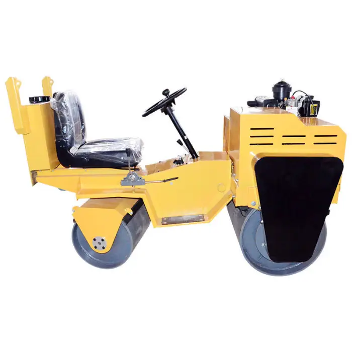 Gasoline/Diesel Engine Changfa Vibratory Double Drum Walk Behind Road Roller Compactor with Hydraulic Drive Unit 6HP — image 7