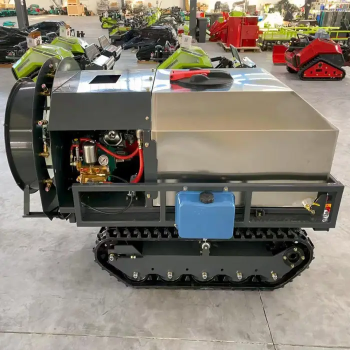 New Multifunctional Flexible Orchard Remote Control Garden Crawler Agriculture Robot Sprayer — image 6
