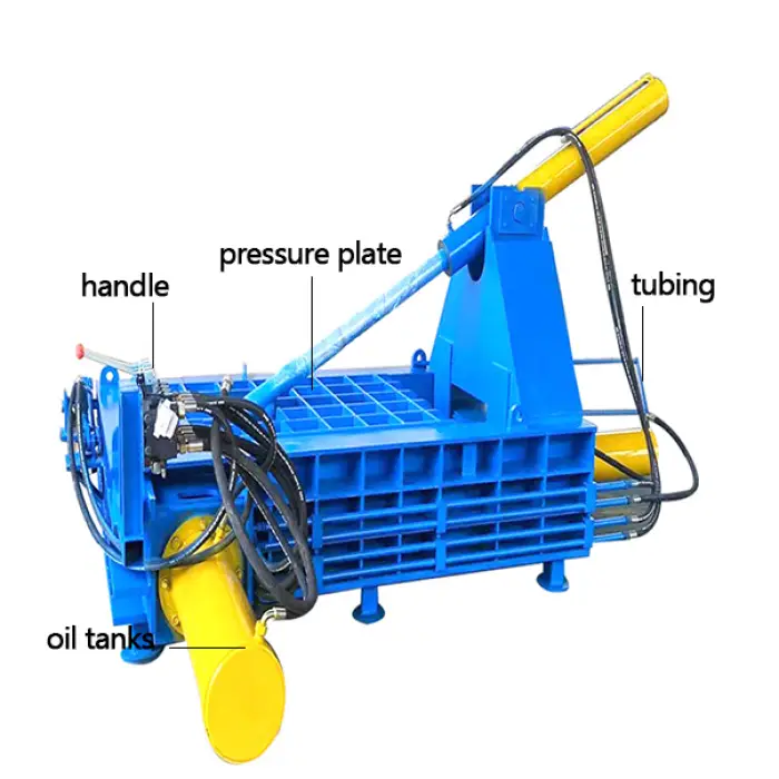 Customized Hydraulic Scrap Metal Compactor Baler Machine Automatic Beer Cans Baling Press with Motor Core Component — image 3