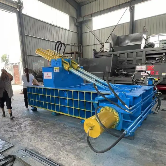 Customized Hydraulic Scrap Metal Compactor Baler Machine Automatic Beer Cans Baling Press with Motor Core Component — image 4