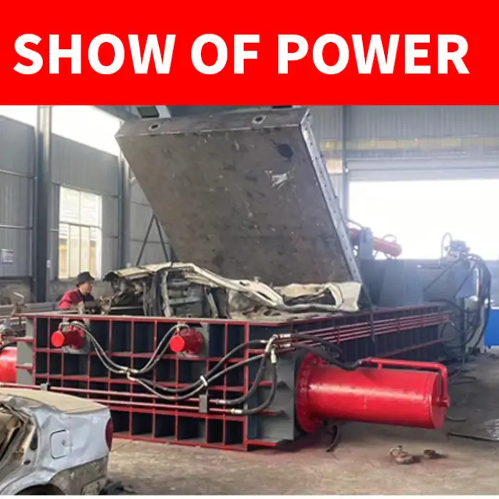 Customized Hydraulic Scrap Metal Compactor Baler Machine Automatic Beer Cans Baling Press with Motor Core Component — image 7