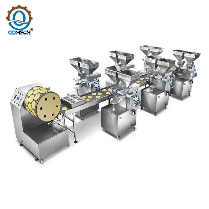 MI QDMECH China Supplier Equipment Production Line Layer Cake High Efficiency Cake Cream Spreader Machine — image 2