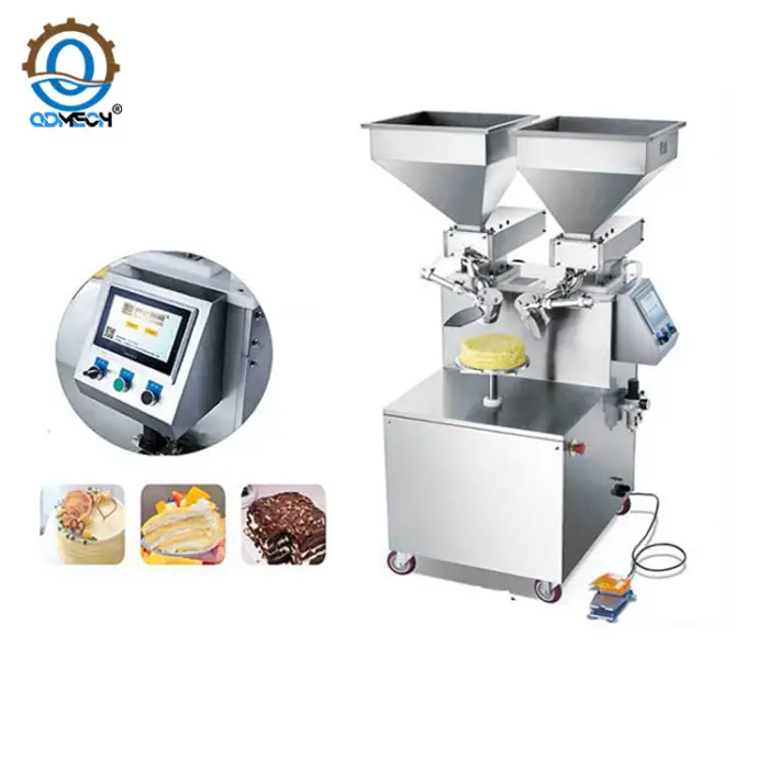 MI QDMECH China Supplier Equipment Production Line Layer Cake High Efficiency Cake Cream Spreader Machine — image 3