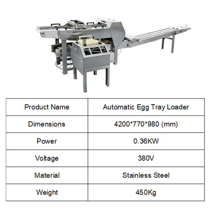 HN QDMECH High Efficiency Food-Grade Stainless Steel Chicken Duck Quail Egg Automatic Egg Tray Loader for Egg Processing Plant — image 6
