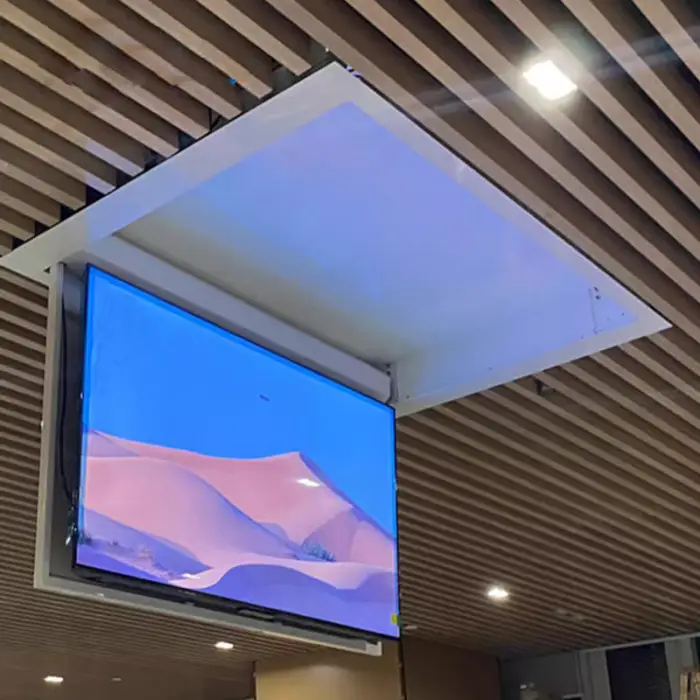 Intelligent Remote Control LED TV Ceiling Lift Mechanism Motorized Hidden Flip Bracket with Box TV Mounts — image 3