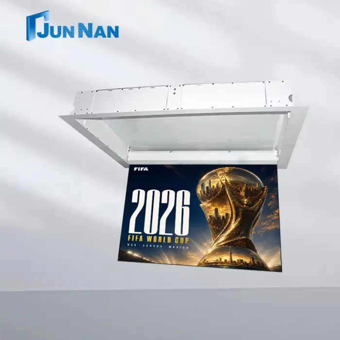 Automatic Only Flip up & Drop Down Motorized LCD TV Ceiling Mount Brackets with Remote Control Hidden TV Ceiling Lift Machenism — image 3