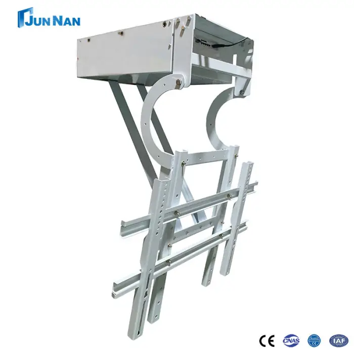 Drop Down Remote Control Steel LCD TV Stand Motorized Ceiling Elevator Home Office Bracket Ceiling TV Mount Motorized — image 4