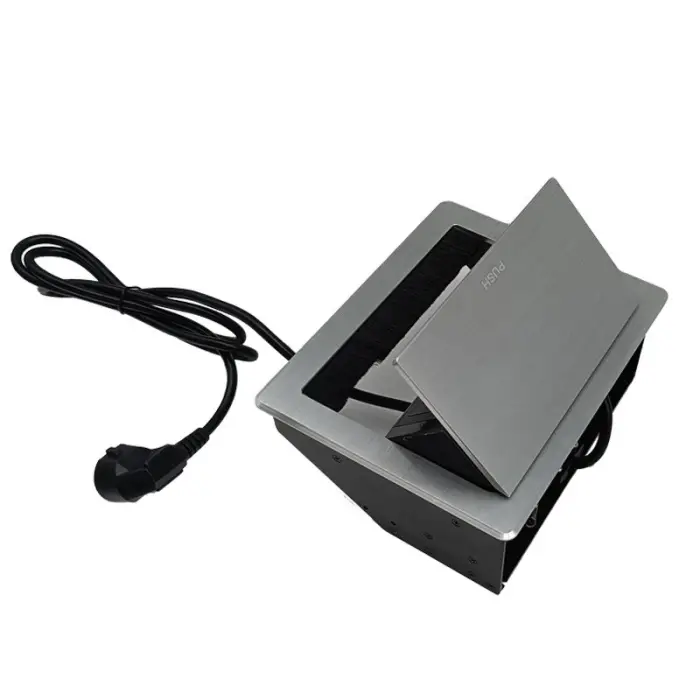 Embedded Flip up Socket With Universal Power Outlet 2 USB Port for Office Home Multimedia Tabletop Socket — image 6