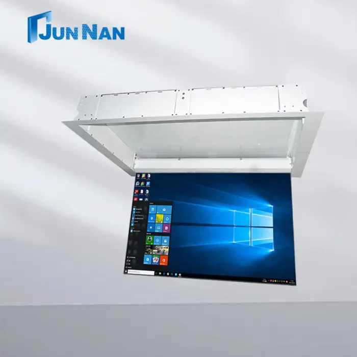Motorized TV Lift Ceiling Bracket Hidden with Remote Control Steel Material Ceiling TV Mount Liftable and Tiltable — image 2