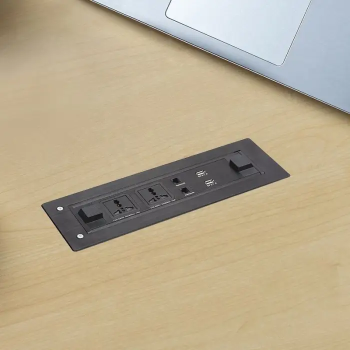 Customizable Socket Modules Flip up Rotation Desktop Socket Used in Conference Rooms and Offices Multimedia Integrated Socket — image 3